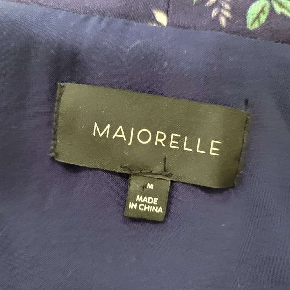 MAJORELLE Copacabana  Midi dress Navy And Floral Print Size Medium - Picture 12 of 14